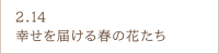 2.14幸せを届ける春の花たち