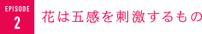 花は五感を刺激するもの