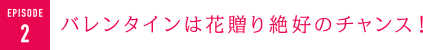バレンタインは花贈り絶好のチャンス！