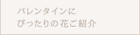 バレンタインにぴったりのお花ご紹介