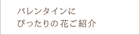 バレンタインにぴったりのお花ご紹介